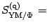 $\displaystyle S^{(\mathrm{q})}_{\mathrm{YM/\Phi\, }}=$