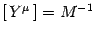 $[  Y^\mu  ]=M^{-1}$