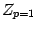 $\displaystyle Z_{p=1}$