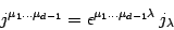 \begin{displaymath}
j^{\mu_1\dots\mu_{d-1}}=\epsilon^{\mu_1\dots\mu_{d-1}\lambda}\,
j_\lambda
\end{displaymath}