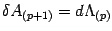 $\displaystyle \delta A _{(p+1)}= d\Lambda _{(p)}$