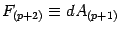 $ F _{(p+2)}\equiv d A _{(p+1)}$