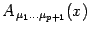 $A_{\, \mu_1\dots \mu_{p+1}}(x)$