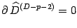 $\displaystyle \partial\,\widehat{D} ^{(D-p-2)}=0$