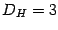 $\displaystyle{D _{H} = 3}$