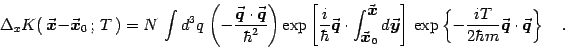 \begin{displaymath}
\Delta_x K(  {\vec{\mbox{\boldmath {$x$}}}}-{\vec{\mbox{\bo...
...h {$q$}}}}\cdot {\vec{\mbox{\boldmath {$q$}}}}\right\}
\quad .
\end{displaymath}