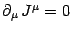 $\partial_\mu  J^\mu=0$