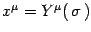 $x^\mu=Y^\mu( \sigma )$