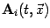 $\displaystyle \mbox{\textit{\bf {}A}}_i(t, \vec x)$