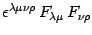 $\epsilon^{\lambda\mu\nu\rho}\,
F_{\lambda\mu}\, F_{\nu\rho} $