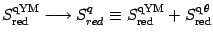 $\displaystyle S^{\mathrm{qYM}}_{\mathrm{red}}\longrightarrow
S^q_{red}\equiv S^{\mathrm{qYM}}_{\mathrm{red}}
+S^{\mathrm{q\, \theta}}_{\mathrm{red}}$