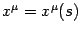 $x^\mu= x^\mu(s)$