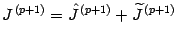 $\displaystyle J ^{\, (p+1)}= \hat{J} ^{\, (p+1)}+\widetilde{J} ^{\, (p+1)}$